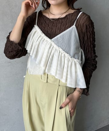 Thevon.(ゼヴォン) アシメチュールフリルビスチェ